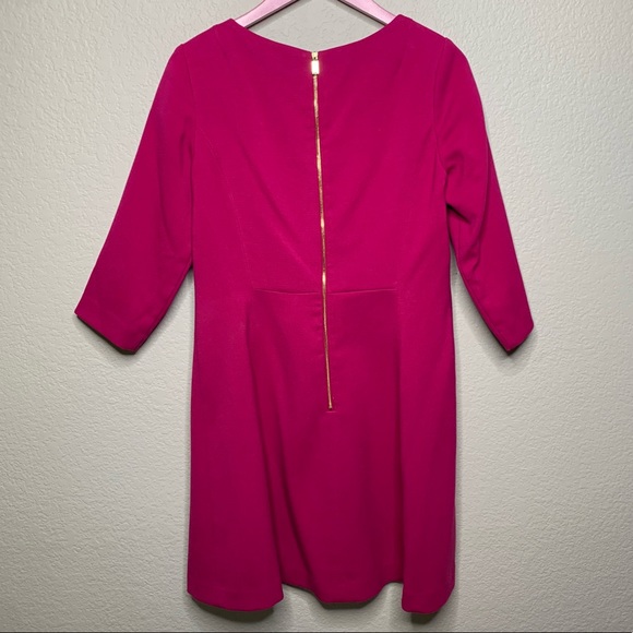 Vince Camuto Crepe A Line Dress Magenta - Picture 6 of 8